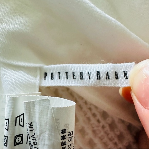 Pottery Barn 100% Cotton Crinkle Waffle Pillow Shams  Covers Set of 2 - Picture 7 of 8